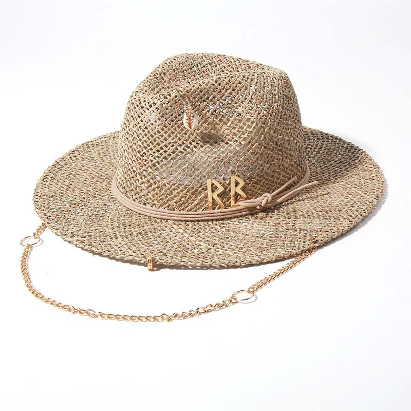 Bucket Hat Straw - Topi Jerami Gaya Eropa dan Amerika