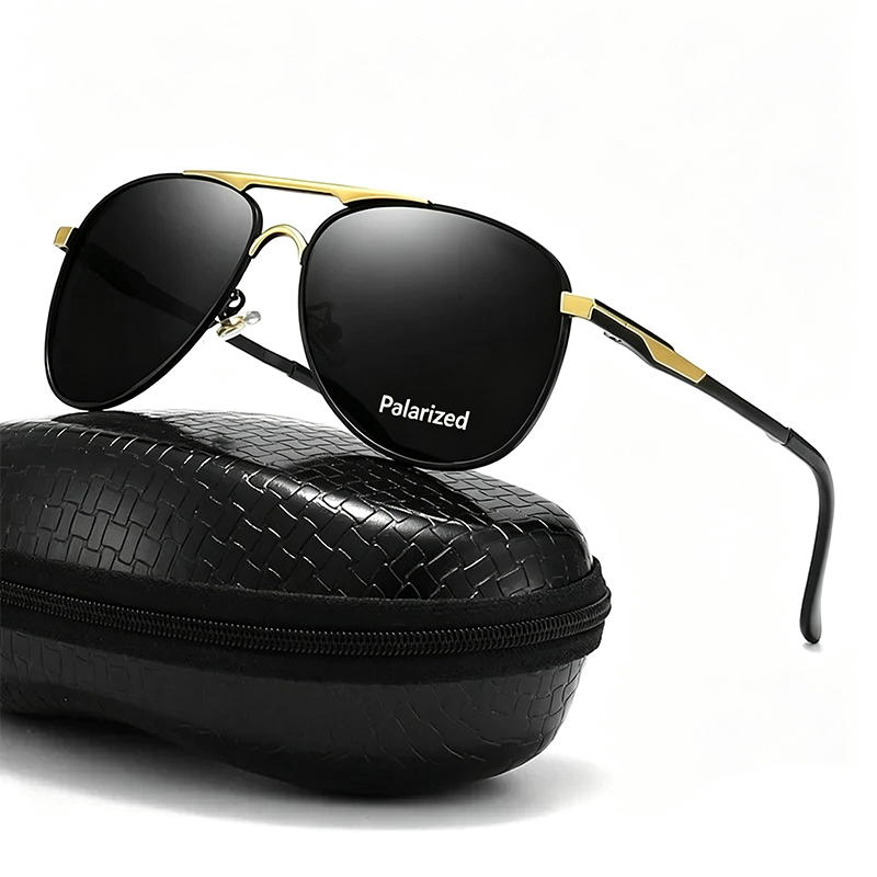 Sunglasses Aviator Polarized - Kacamata Hitam Terpolarisasi Pilot untuk Pria