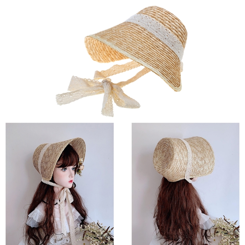 Topi jerami musim panas gadis  - Bucket Hat Straw ulasan dan harga