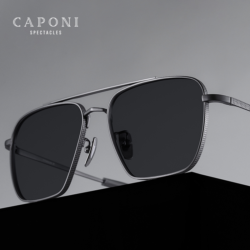 CAPONI Kacamata Hitam Pria Ter - Sunglasses Aviator Polarized ulasan dan harga