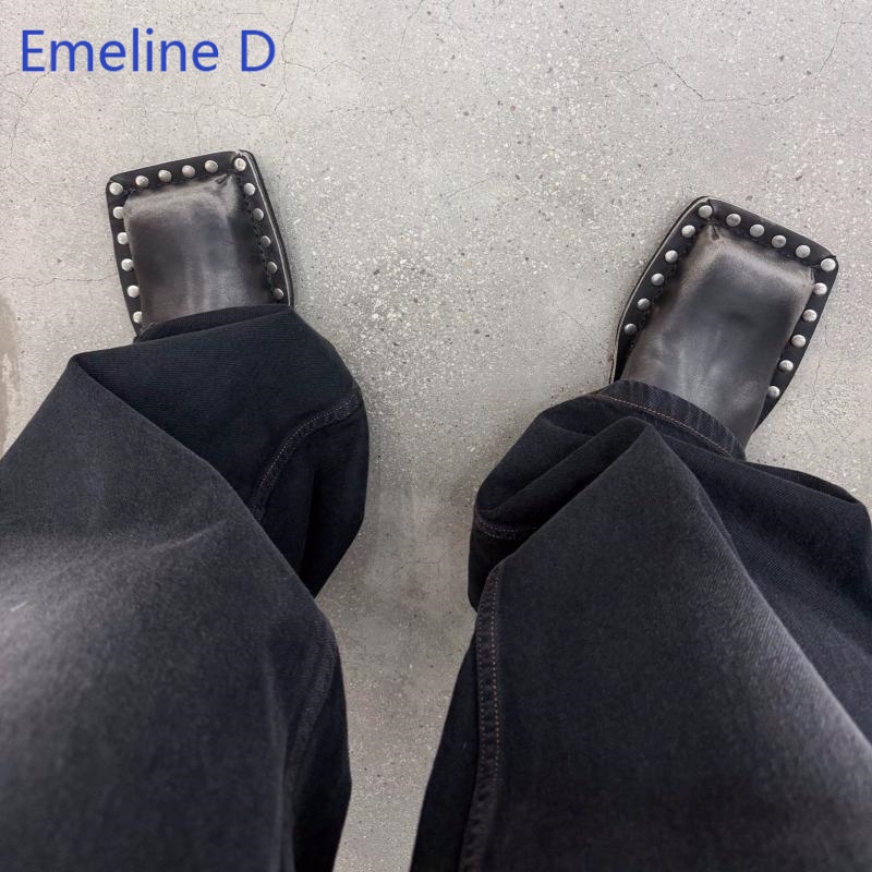 Sandal Mule Unisex Berujung Pe - Flip Flop Leather Men ulasan dan harga