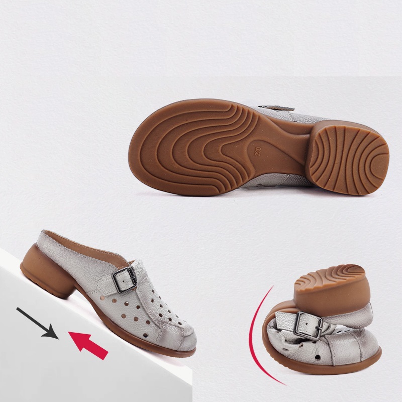 Sandal Kulit Sapi Baru Hak Ren - Espadrille Slip On ulasan dan harga