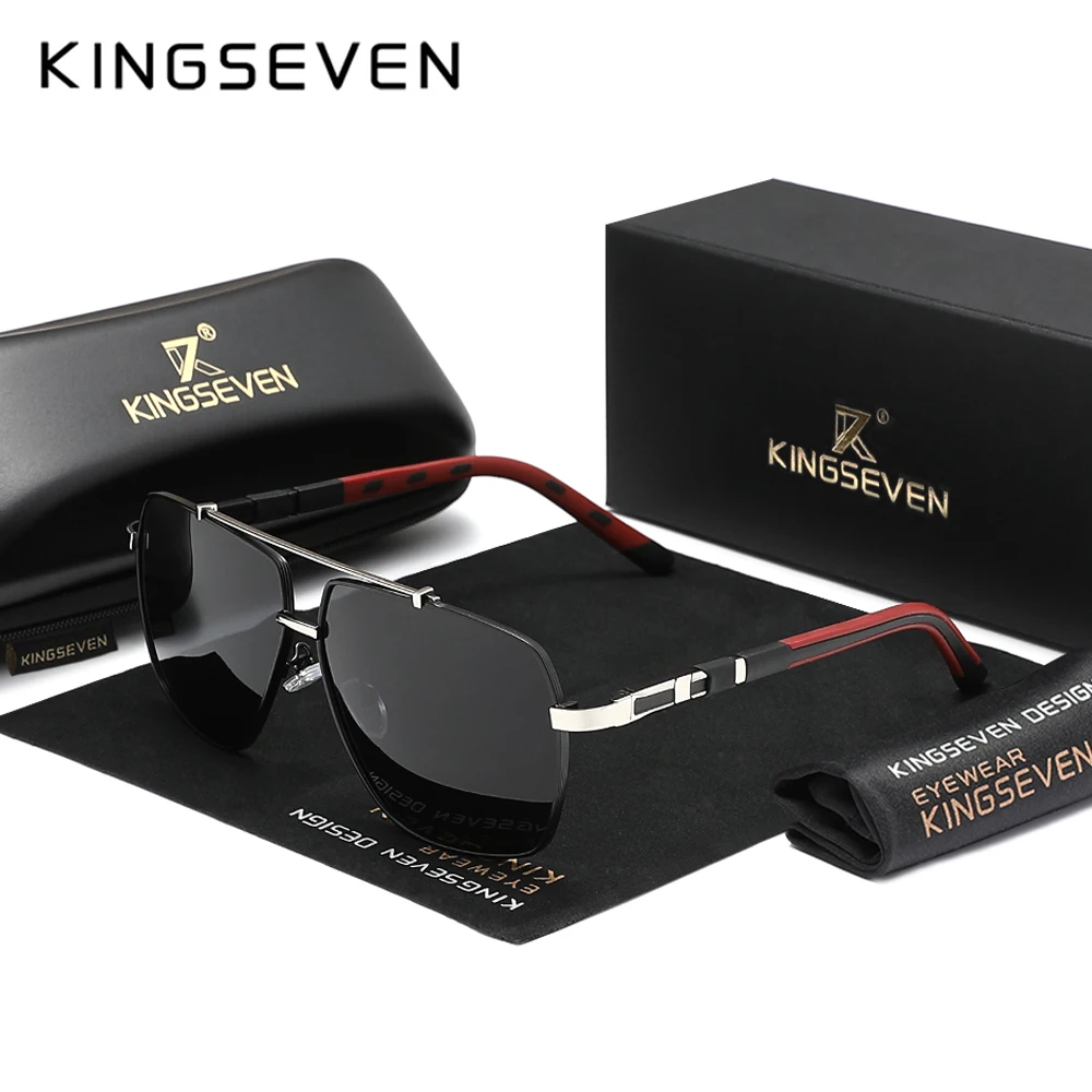 KINGSEVEN Kacamata Hitam Mewah - Sunglasses Aviator Polarized ulasan dan harga