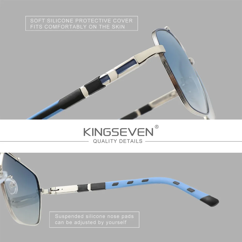 KINGSEVEN Kacamata Hitam Mewah - Sunglasses Aviator Polarized ulasan dan harga